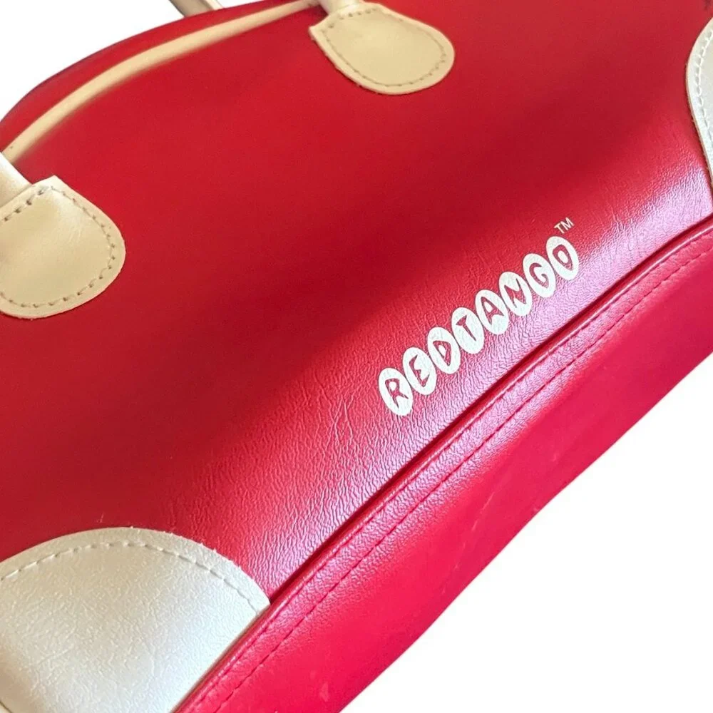 Red Tango by Tokyo Bay Retro Vintage Mini Bowling Bag Women's Red/White Cat - Picture 5 of 9